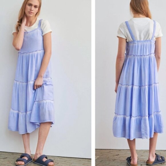 NWT Anthropologie Nell Lavender Tiered Pullover Midi Dress in Women's 1X - Picture 13 of 14